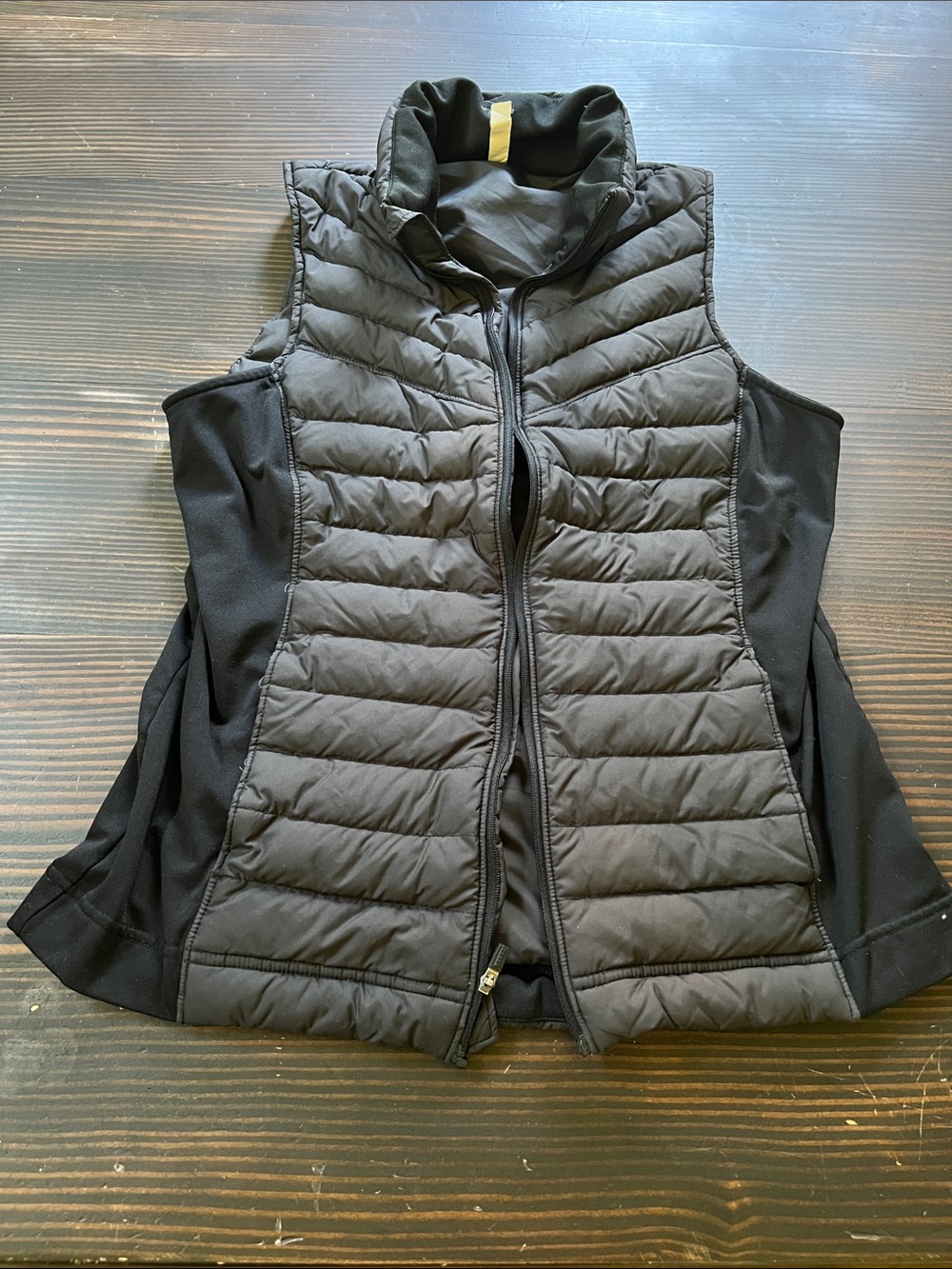 Lucy Black Quilted Hybrid Vest